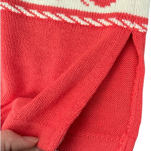 Vintage Company Collection Pink Nautical Anchors & Ships Wheel Knit Top Size XL - Picture 3 of 9